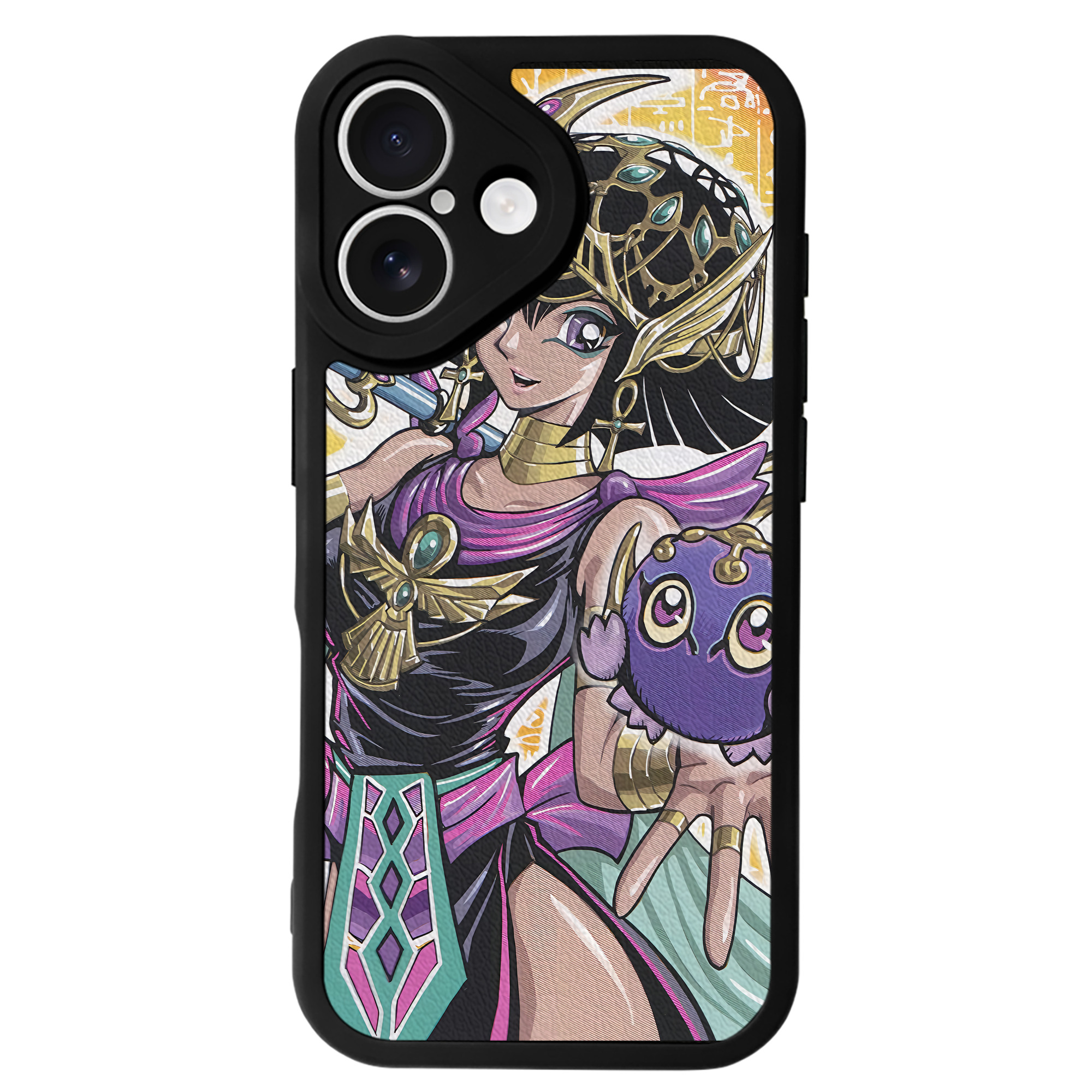 （画像用） 遊☆戯☆王 Yu-Gi-Oh! 【iPhone 16シリーズ対応】シリコンスマホケース（レザー調） 材質：シリコン
